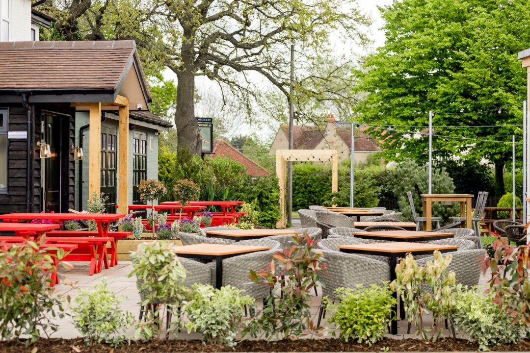 The Pheasant outdoor beer garden