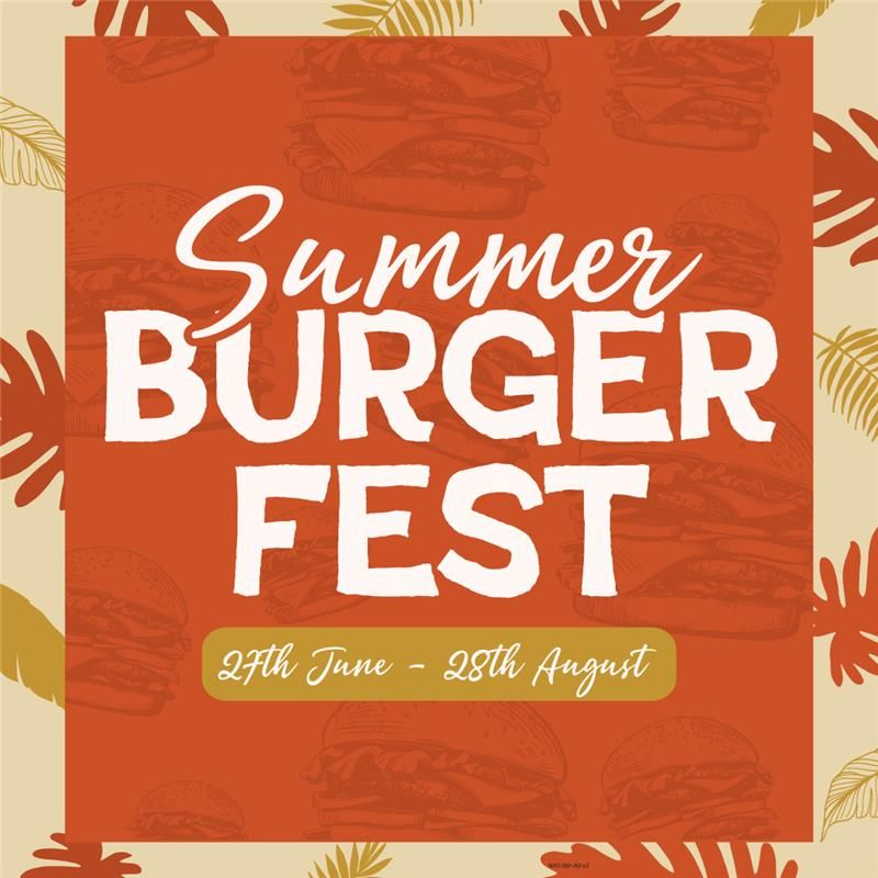Summer burger fest menu