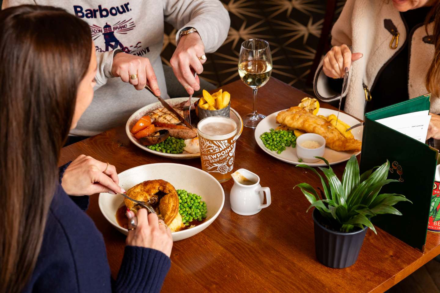 Family dining at The Pheasant